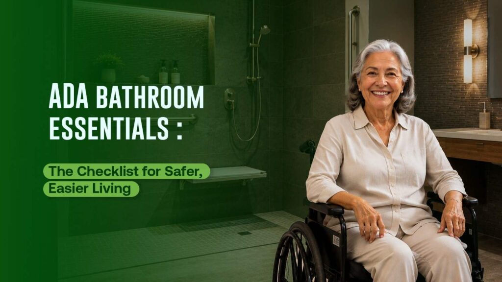 ADA Bathroom Modification Checklist: Wheelchair Accessible Shower & Grab Bar Requirements